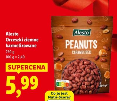 Orzechy ziemne karmelizowane promocja w Lidl