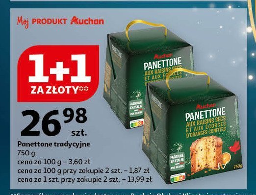 Ciasto panettone Auchan promocja