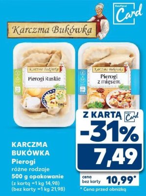 Pierogi Karczma Bukówka różne rodzaje promocja w Kaufland