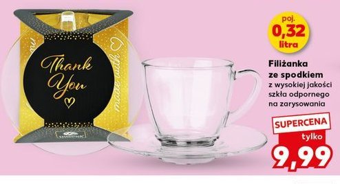 Filiżanka ze spodkiem 320 ml promocja