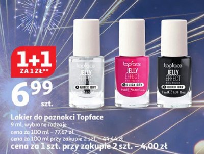 Lakier do paznokci Topface 9 ml, wybrane rodzaje promocja w Auchan