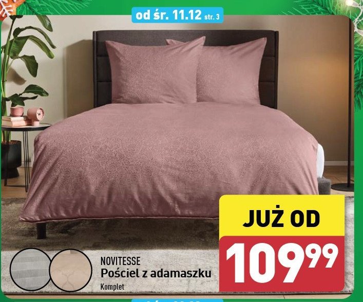 Komplet pościeli z adamaszku 160 x 200 cm + 2 x 70 x 80 cm Novitesse promocja