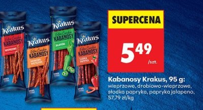 Kabanosy 95 g wieprzowe promocja w Biedronka