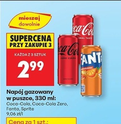 Napój gazowany 330 ml promocja w Biedronka