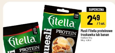 Musli proteinowe truskawka Fitella promocja w POLOmarket
