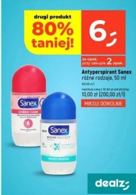 Antyperspirant Sanex różne rodzaje promocja w Dealz