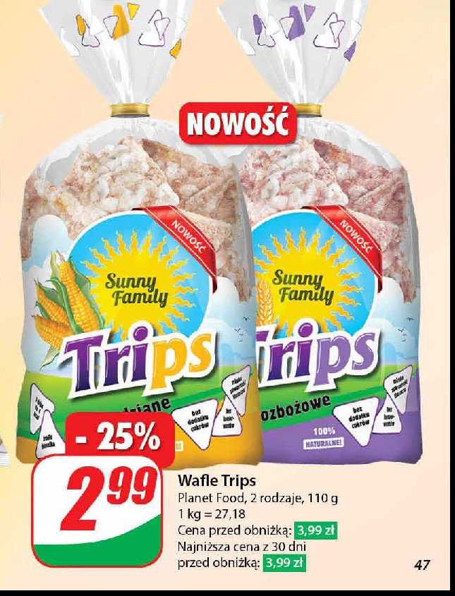 Tripsy wielozbożowe Sunny family promocja w Dino