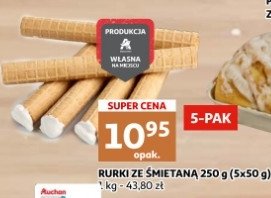 Rurki z bitą śmietaną Auchan promocja