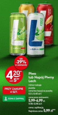 Piwo Lech różne rodzaje puszka promocja w Żabka