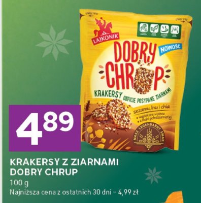 Krakersy z ziarnami Dobry Chrup Lajkonik promocja w Stokrotka