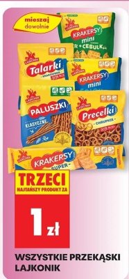 Wszystkie przekąski Lajkonik TRZECIA ZA 1 ZŁ promocja w Biedronka