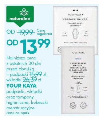 Podpaski higieniczne YOUR KAYA promocja w Super-Pharm