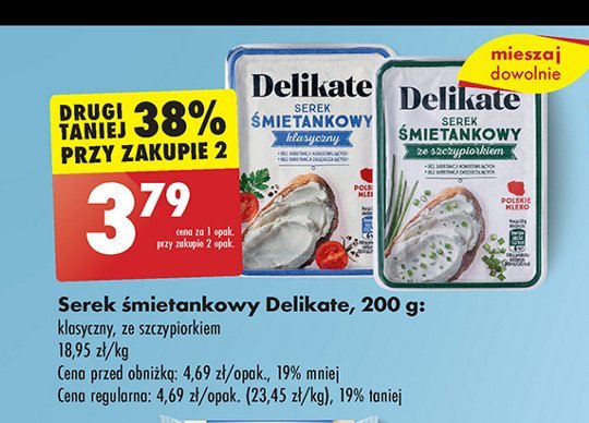 Serek śmietankowy klasyczny Delikate promocja