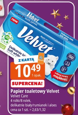 Papier toaletowy Velvet Velvet Care promocja w Leclerc