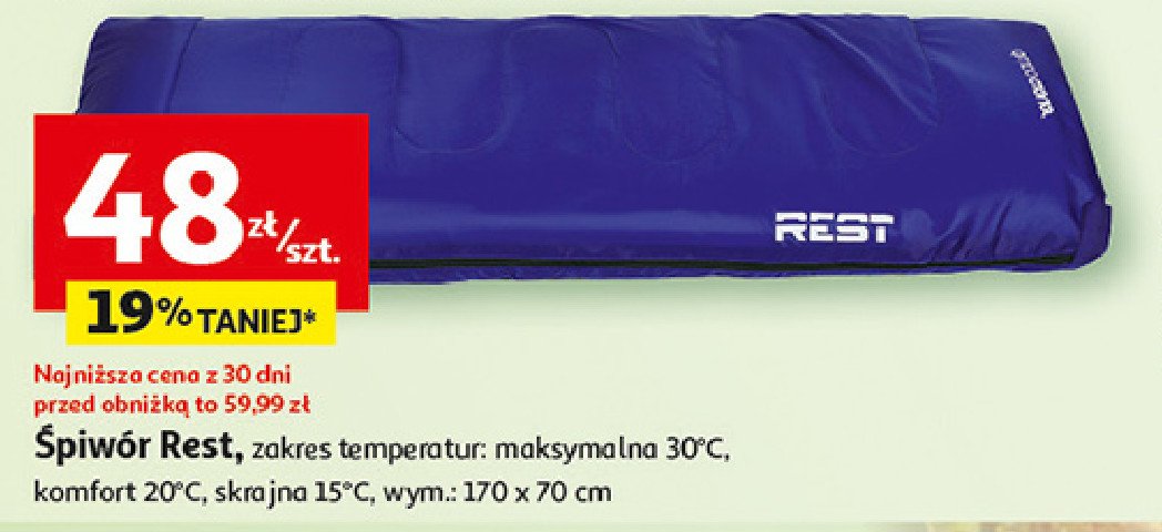 Spiwór rest 170 x 70 cm promocja w Auchan