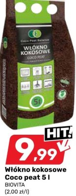 Włókno kokosowe Coco peat BIOVITA 5 l promocja w Bricomarche