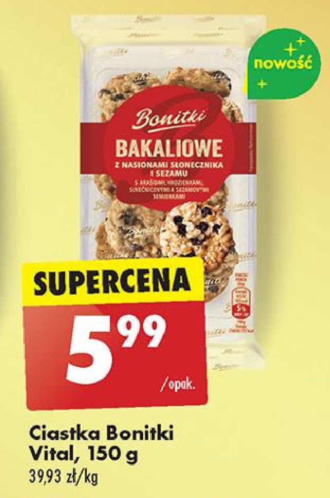 Ciastka bakaliowe Bonitki promocja w Biedronka