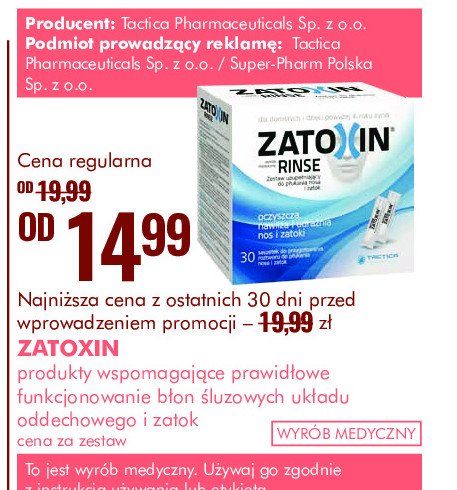 Zestaw uzupełniający ZATOXIN promocja