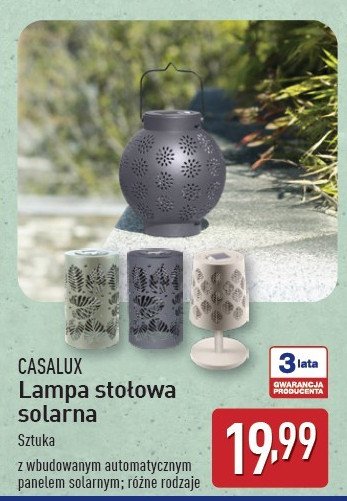Lampa sto艂owa solarna Casalux promocja