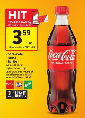 Napój Coca-Cola Original Taste promocja w Intermarche