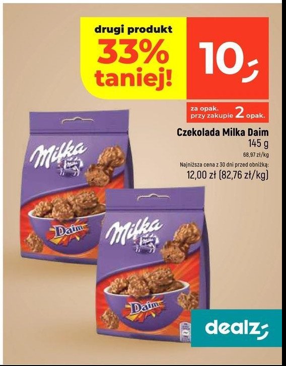 Draże daim MILKA DAIM SNAX promocja w Dealz