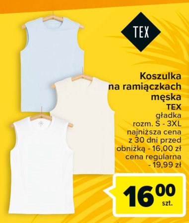 Koszulka męska bez rękawów s-xxl Tex promocja