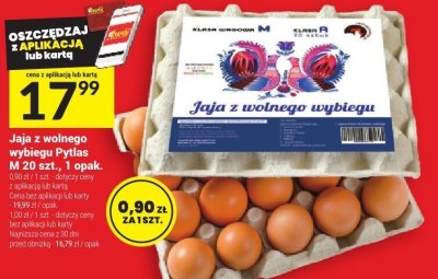 Jaja z wolnego wybiegu M, 20 szt. promocja w Twój Market