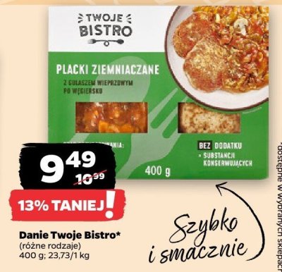 Danie Twoje Bistro różne rodzaje promocja w Netto