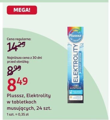 Plusssz, Elektrolity w tabletkach musujących, 24 szt. promocja w Rossmann