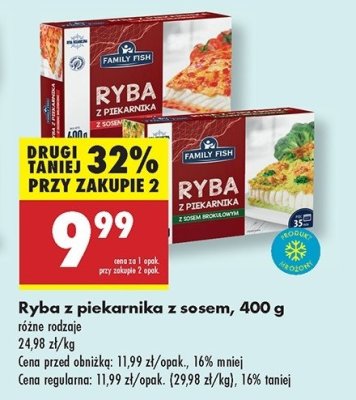 Ryba z piekarnika z sosem broku艂owym Family fish promocja