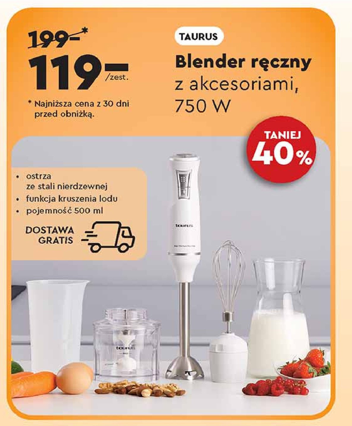 Blender 750 w Taurus promocja