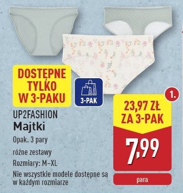 Majtki damskie m-xl Up2fashion promocja w Aldi