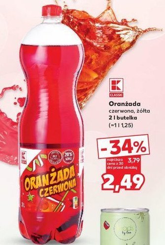 Oranżada czerwona K-classic promocja w Kaufland