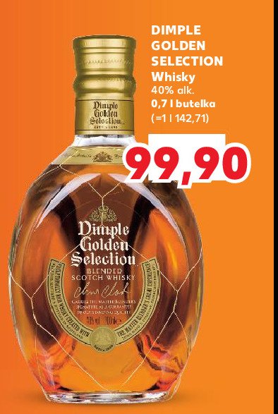 Whisky Dimple golden selection promocja w Kaufland