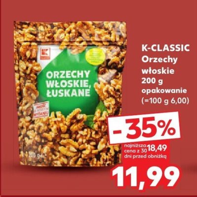 Orzechy włoskie łuskane promocja w Kaufland