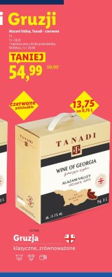Wino Alazani Valley czerwone półsłodkie 3 l Tanadi promocja
