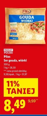 Ser Pilos Ser gouda, wiórki promocja w Lidl