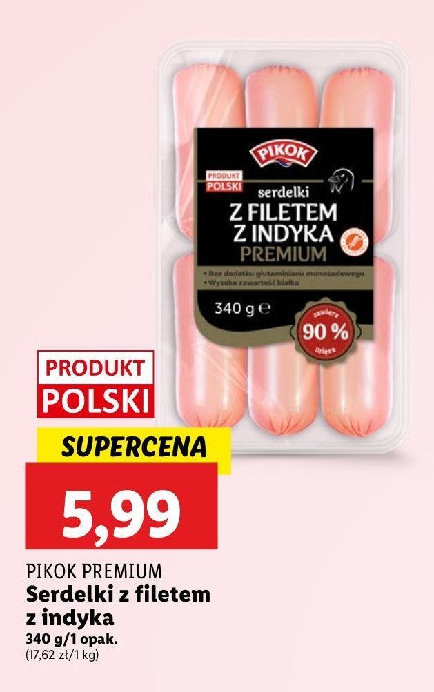 Serdelki z indyka Pikok promocja