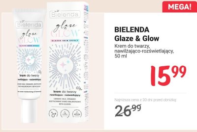 Krem do twarzy nawilżająco-rozświetlający Glaze & Glow  promocja w Rossmann