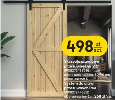 Skrzydło drzwiowe przesuwne Barn promocja w Castorama