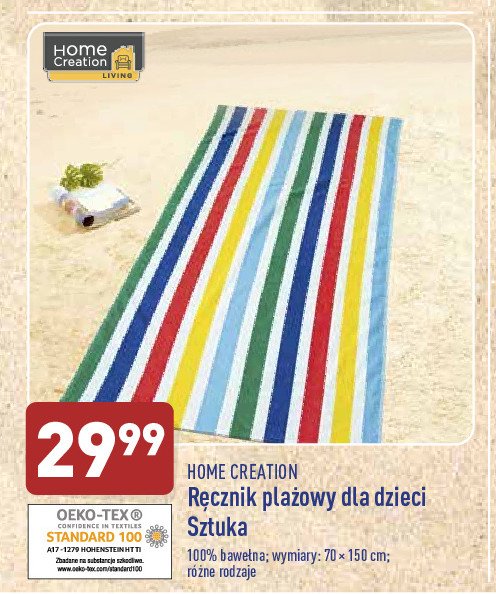 Ręcznik plażowy Home creation promocja