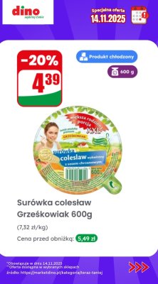 Surówka colesław Grześkowiak promocja w Dino