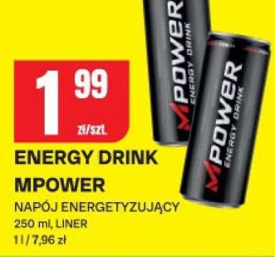 Napój energetyzujący Mpower promocja w Chorten