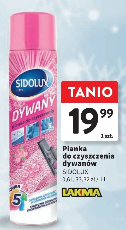 Pianka do czyszczenia dywanów Sidolux promocja