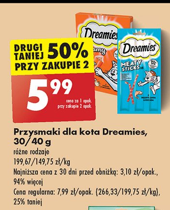 Przysmak dla kota Dreamies creamy promocja