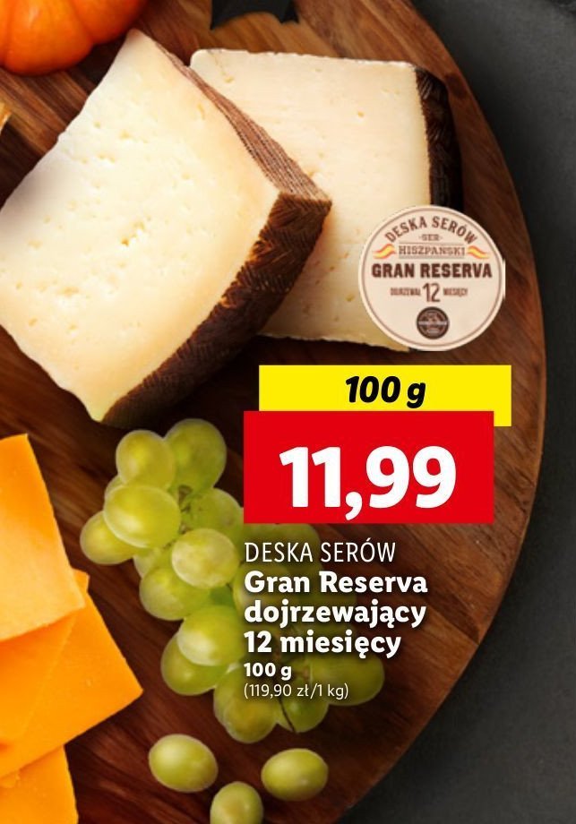 Gran reserva 12 msc Deska serów lidla promocja