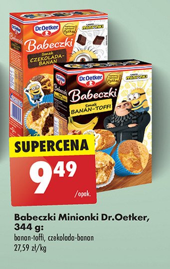 Babeczki banan toffi minionki Dr. oetker promocja