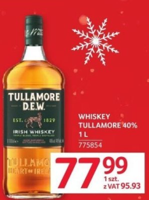 Whisky Tullamore D.E.W. 40% 1 l promocja w Selgros