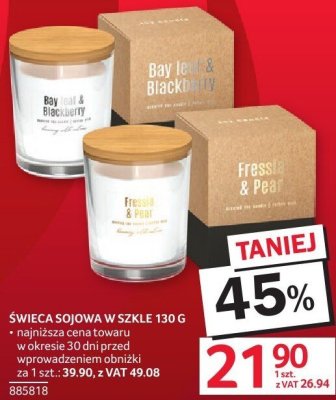 Świeca sojowa w szkle 130 g promocja w Selgros