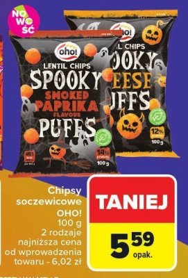 Chipsy soczewicowe OHO! 100 g 2 rodzaje promocja w Carrefour Market